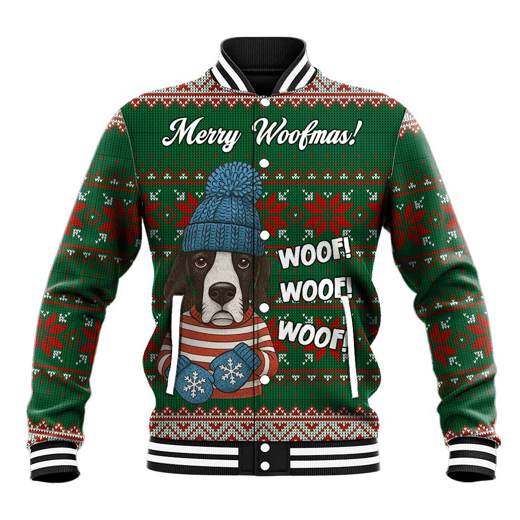 Great Dane Woofmas Christmas Baseball Jacket Funny Xmas Holiday Patterns - Wonder Print Shop