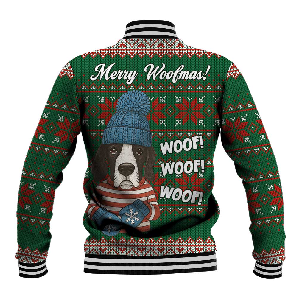 Great Dane Woofmas Christmas Baseball Jacket Funny Xmas Holiday Patterns - Wonder Print Shop