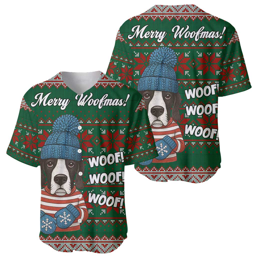 Great Dane Woofmas Christmas Baseball Jersey Funny Xmas Holiday Patterns - Wonder Print Shop