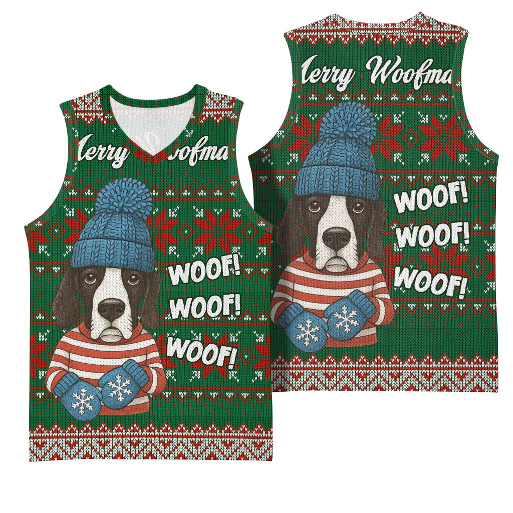 Great Dane Woofmas Christmas Basketball Jersey Funny Xmas Holiday Patterns - Wonder Print Shop