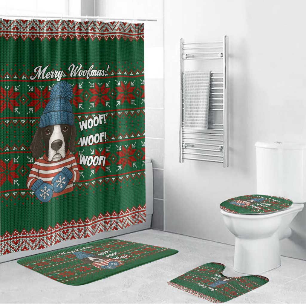 Great Dane Woofmas Christmas Bathroom Set Funny Xmas Holiday Patterns - Wonder Print Shop