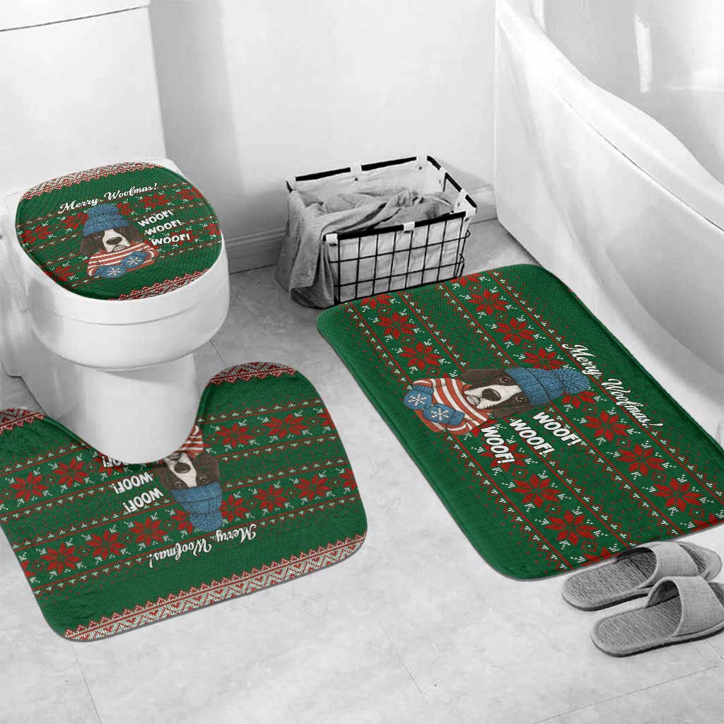 Great Dane Woofmas Christmas Bathroom Set Funny Xmas Holiday Patterns - Wonder Print Shop