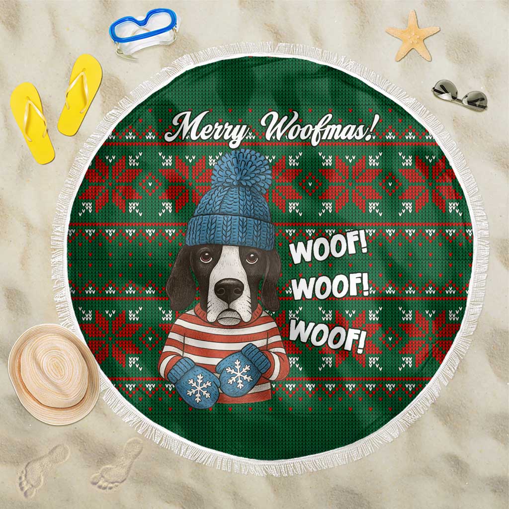 Great Dane Woofmas Christmas Beach Blanket Funny Xmas Holiday Patterns - Wonder Print Shop
