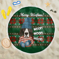 Great Dane Woofmas Christmas Beach Blanket Funny Xmas Holiday Patterns - Wonder Print Shop
