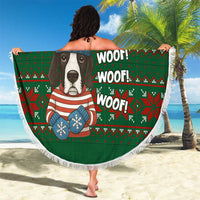 Great Dane Woofmas Christmas Beach Blanket Funny Xmas Holiday Patterns - Wonder Print Shop