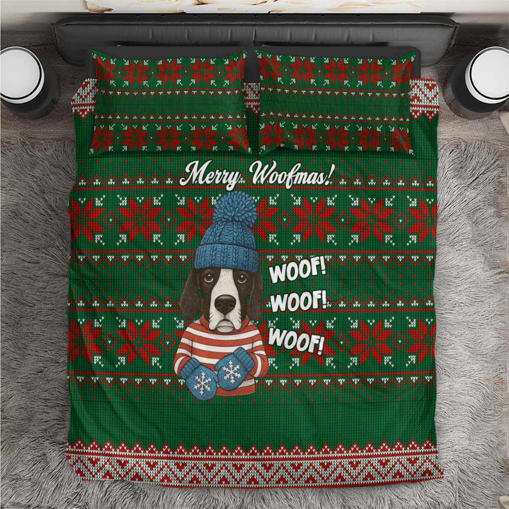 Great Dane Woofmas Christmas Bedding Set Funny Xmas Holiday Patterns - Wonder Print Shop