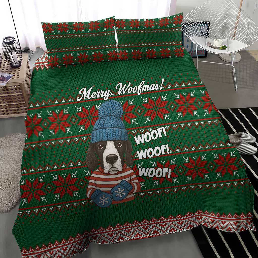Great Dane Woofmas Christmas Bedding Set Funny Xmas Holiday Patterns - Wonder Print Shop