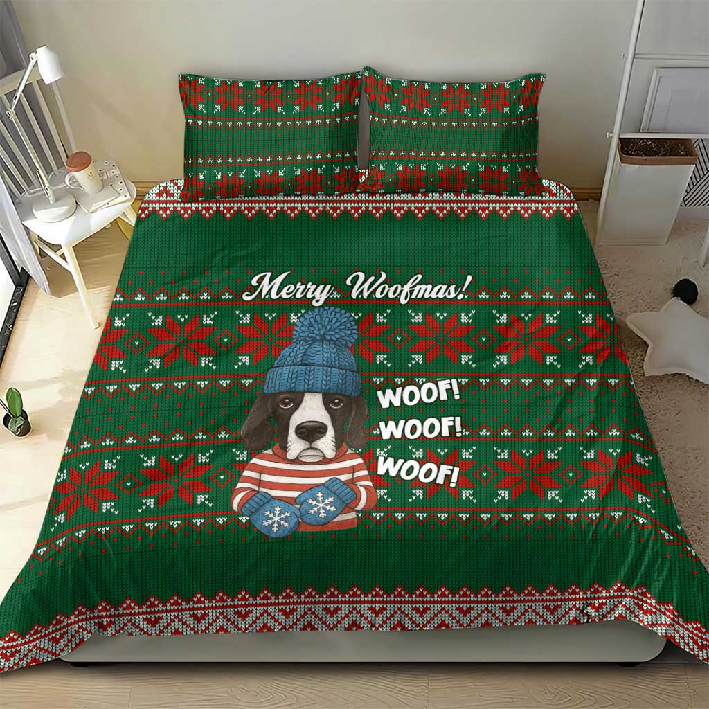 Great Dane Woofmas Christmas Bedding Set Funny Xmas Holiday Patterns - Wonder Print Shop