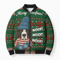 Great Dane Woofmas Christmas Bomber Puffer Jacket Funny Xmas Holiday Patterns - Wonder Print Shop