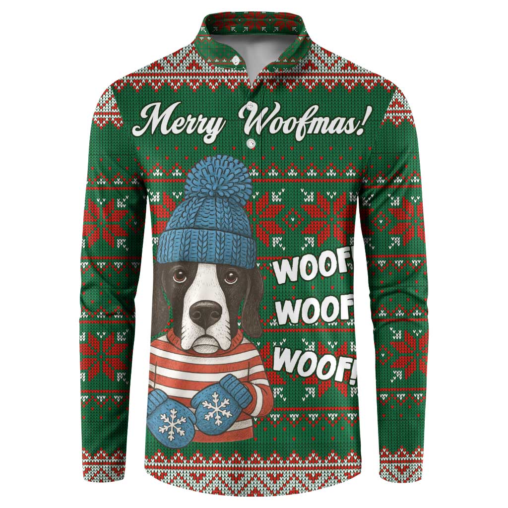 Great Dane Woofmas Christmas Button Sweatshirt Funny Xmas Holiday Patterns - Wonder Print Shop
