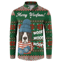 Great Dane Woofmas Christmas Button Sweatshirt Funny Xmas Holiday Patterns - Wonder Print Shop