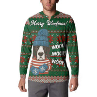 Great Dane Woofmas Christmas Button Sweatshirt Funny Xmas Holiday Patterns - Wonder Print Shop