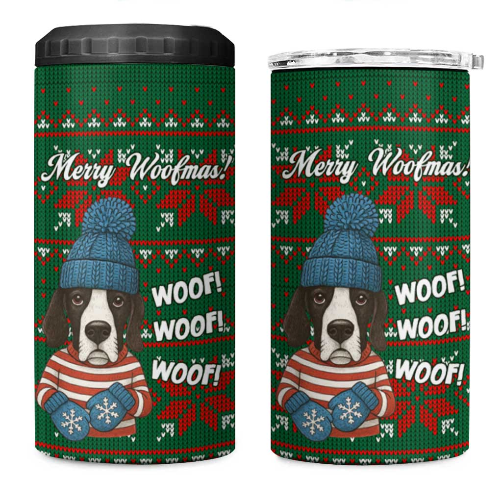 Great Dane Woofmas Christmas 4 in 1 Can Cooler Tumbler Funny Xmas Holiday Patterns - Wonder Print Shop