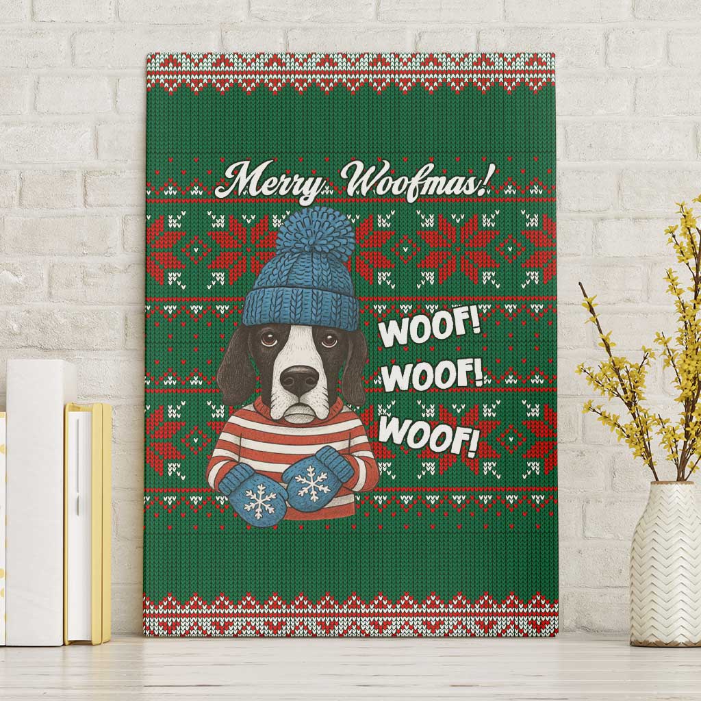 Great Dane Woofmas Christmas Canvas Wall Art Funny Xmas Holiday Patterns - Wonder Print Shop