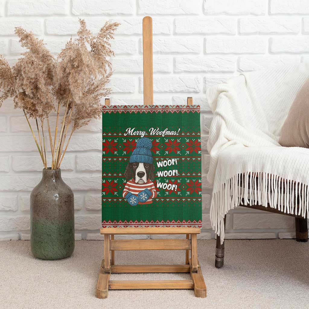 Great Dane Woofmas Christmas Canvas Wall Art Funny Xmas Holiday Patterns - Wonder Print Shop