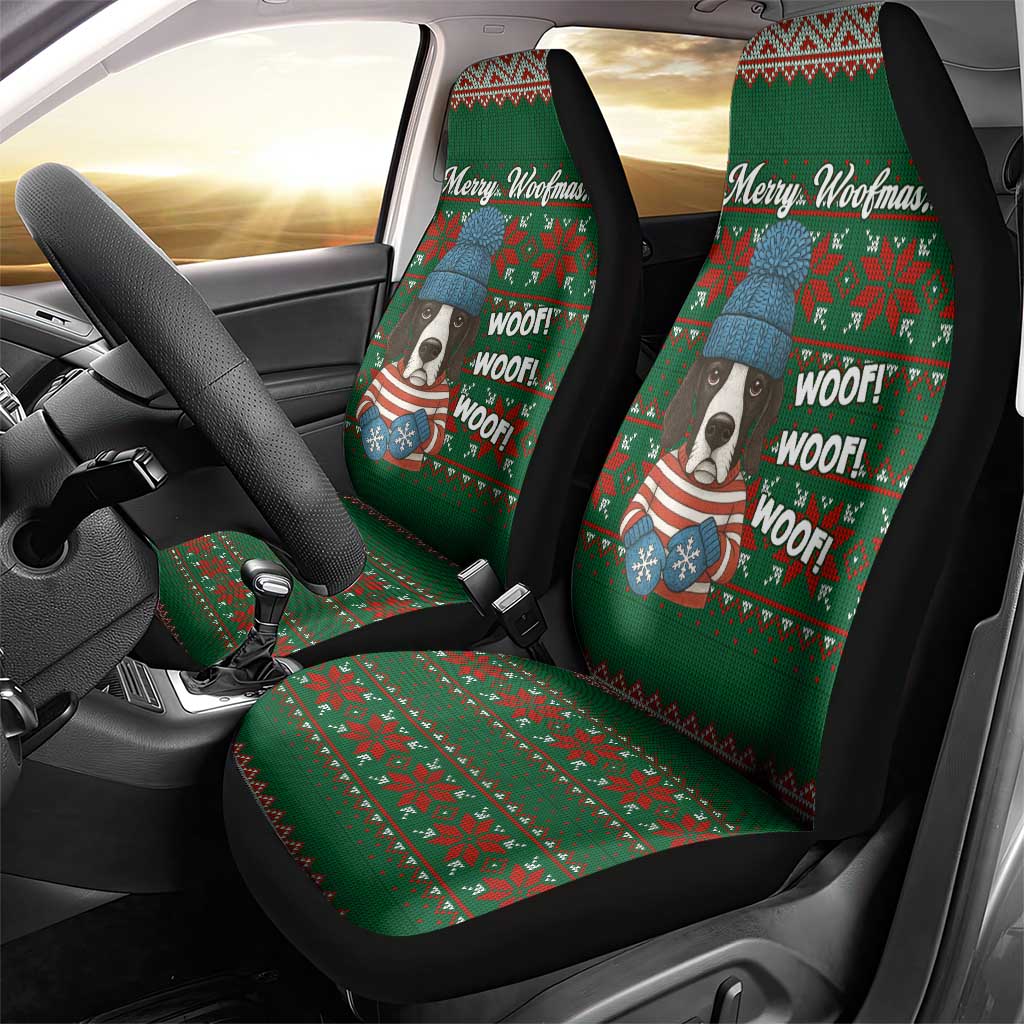 Great Dane Woofmas Christmas Car Seat Cover Funny Xmas Holiday Patterns - Wonder Print Shop