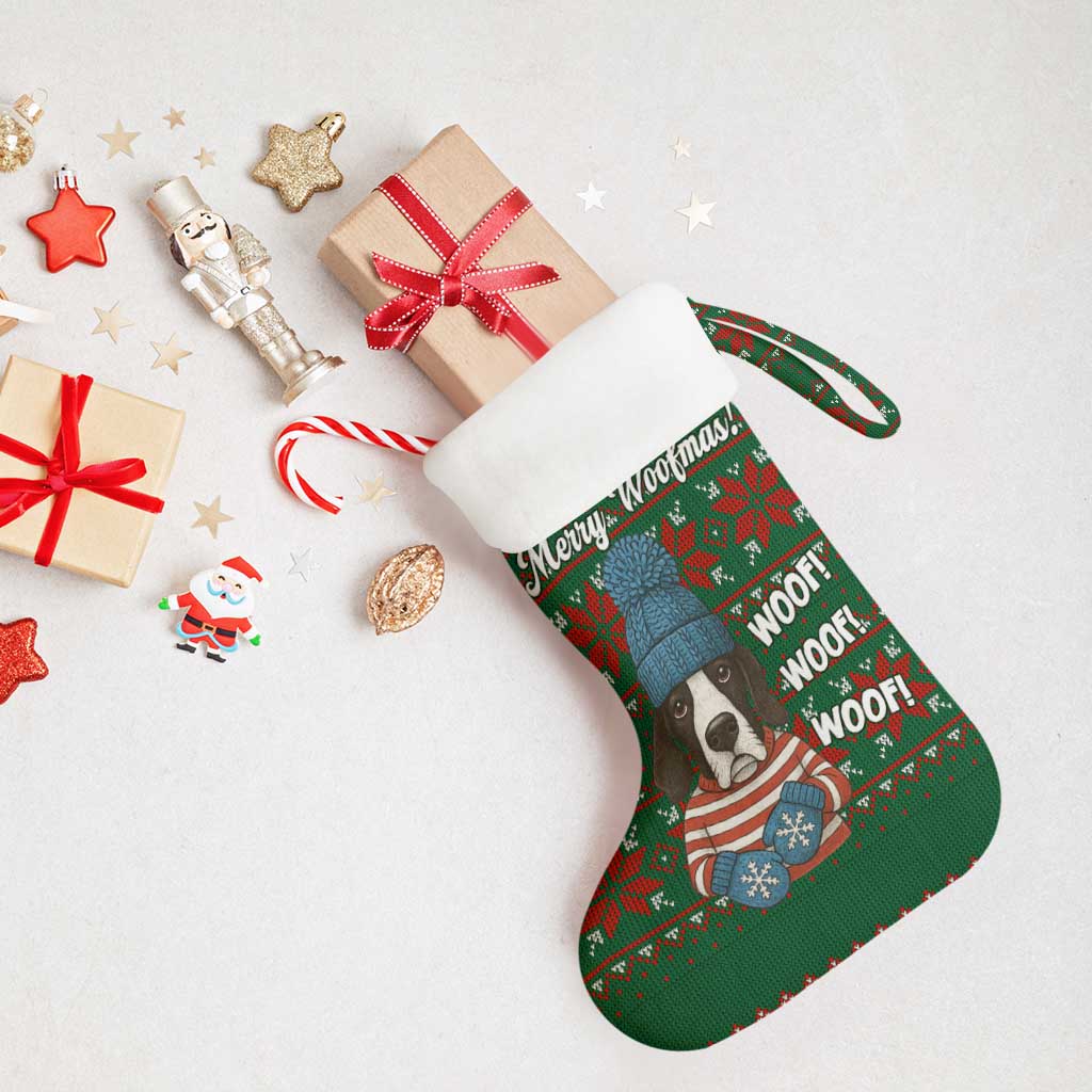 Great Dane Woofmas Christmas Stocking Funny Xmas Holiday Patterns - Wonder Print Shop