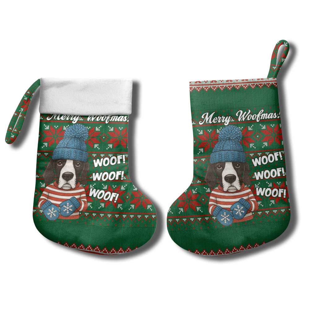 Great Dane Woofmas Christmas Stocking Funny Xmas Holiday Patterns - Wonder Print Shop