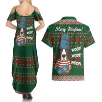 Great Dane Woofmas Christmas Couples Matching Summer Maxi Dress and Hawaiian Shirt Funny Xmas Holiday Patterns - Wonder Print Shop