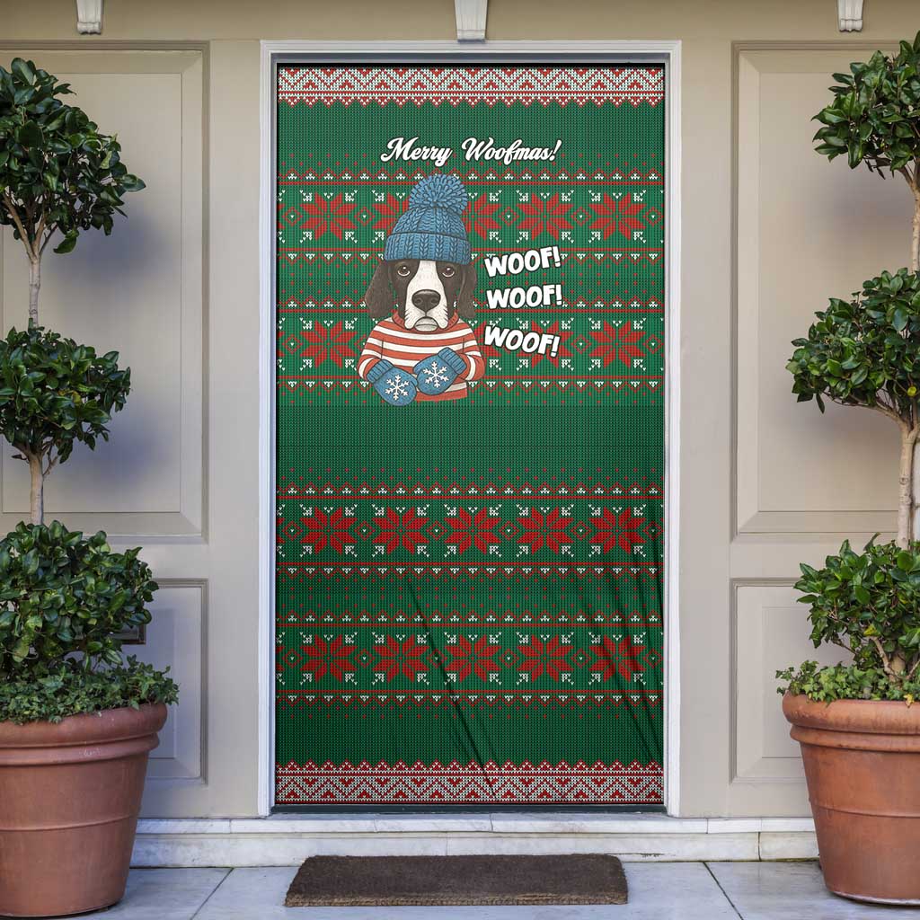 Great Dane Woofmas Christmas Door Cover Funny Xmas Holiday Patterns - Wonder Print Shop