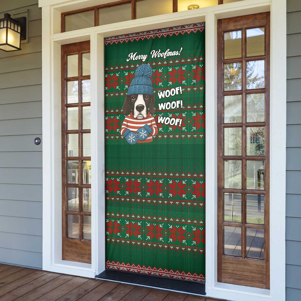 Great Dane Woofmas Christmas Door Cover Funny Xmas Holiday Patterns - Wonder Print Shop