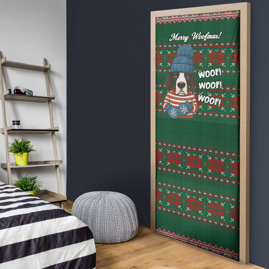 Great Dane Woofmas Christmas Door Cover Funny Xmas Holiday Patterns - Wonder Print Shop