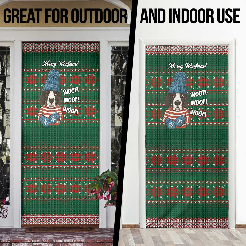 Great Dane Woofmas Christmas Door Cover Funny Xmas Holiday Patterns - Wonder Print Shop