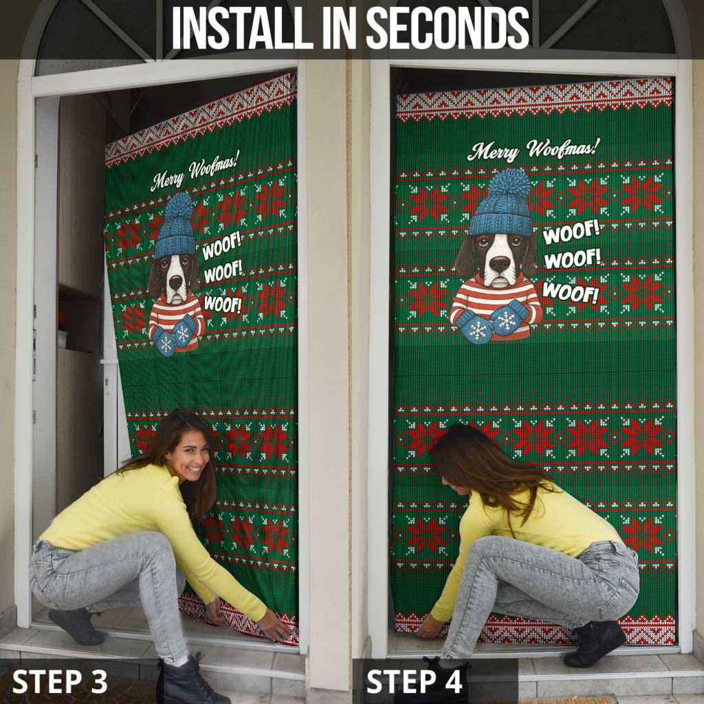 Great Dane Woofmas Christmas Door Cover Funny Xmas Holiday Patterns - Wonder Print Shop