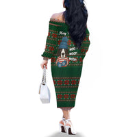 Great Dane Woofmas Christmas Family Matching Off The Shoulder Long Sleeve Dress and Hawaiian Shirt Funny Xmas Holiday Patterns - Wonder Print Shop