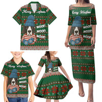 Great Dane Woofmas Christmas Family Matching Puletasi and Hawaiian Shirt Funny Xmas Holiday Patterns - Wonder Print Shop