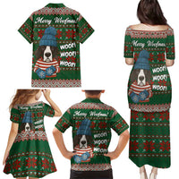 Great Dane Woofmas Christmas Family Matching Puletasi and Hawaiian Shirt Funny Xmas Holiday Patterns - Wonder Print Shop