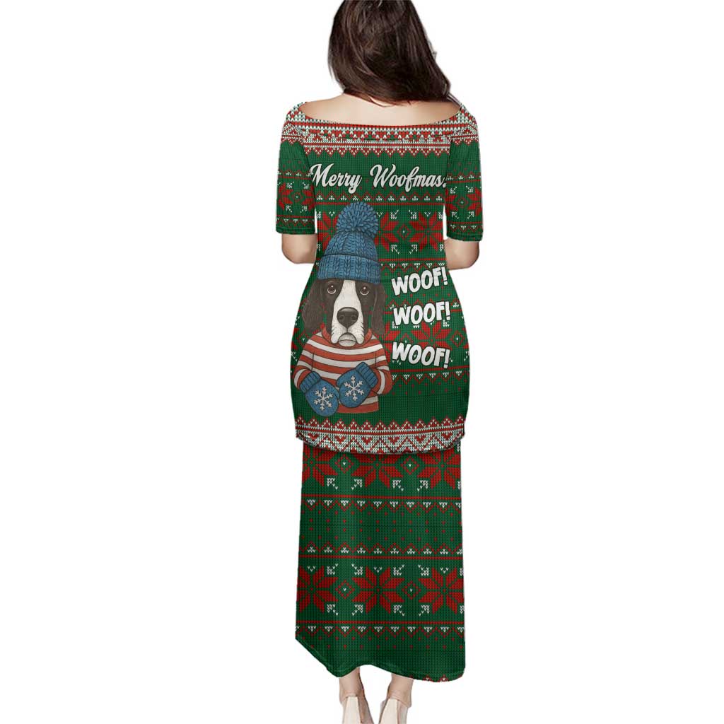 Great Dane Woofmas Christmas Family Matching Puletasi and Hawaiian Shirt Funny Xmas Holiday Patterns - Wonder Print Shop