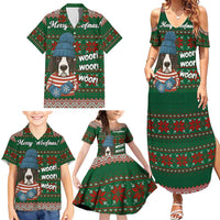 Great Dane Woofmas Christmas Family Matching Summer Maxi Dress and Hawaiian Shirt Funny Xmas Holiday Patterns - Wonder Print Shop