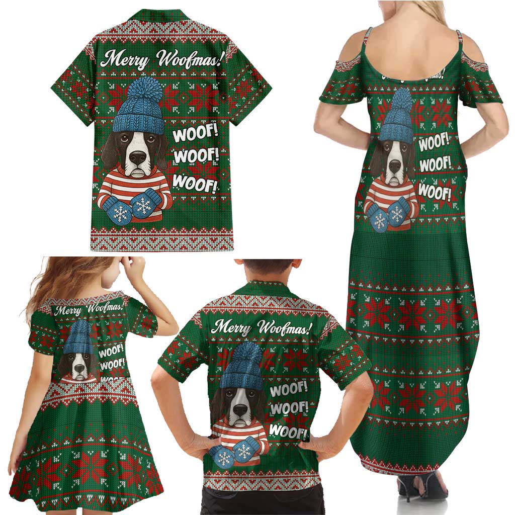 Great Dane Woofmas Christmas Family Matching Summer Maxi Dress and Hawaiian Shirt Funny Xmas Holiday Patterns - Wonder Print Shop