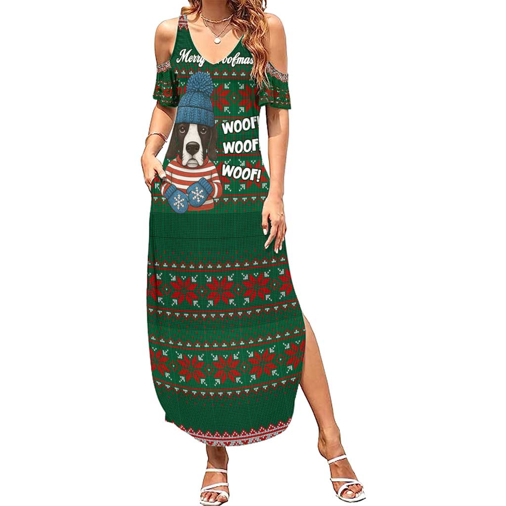Great Dane Woofmas Christmas Family Matching Summer Maxi Dress and Hawaiian Shirt Funny Xmas Holiday Patterns - Wonder Print Shop