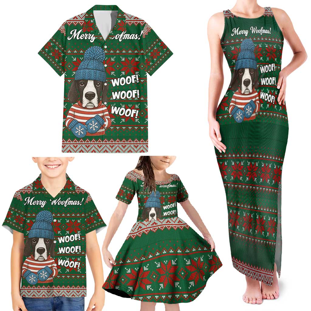 Great Dane Woofmas Christmas Family Matching Tank Maxi Dress and Hawaiian Shirt Funny Xmas Holiday Patterns - Wonder Print Shop