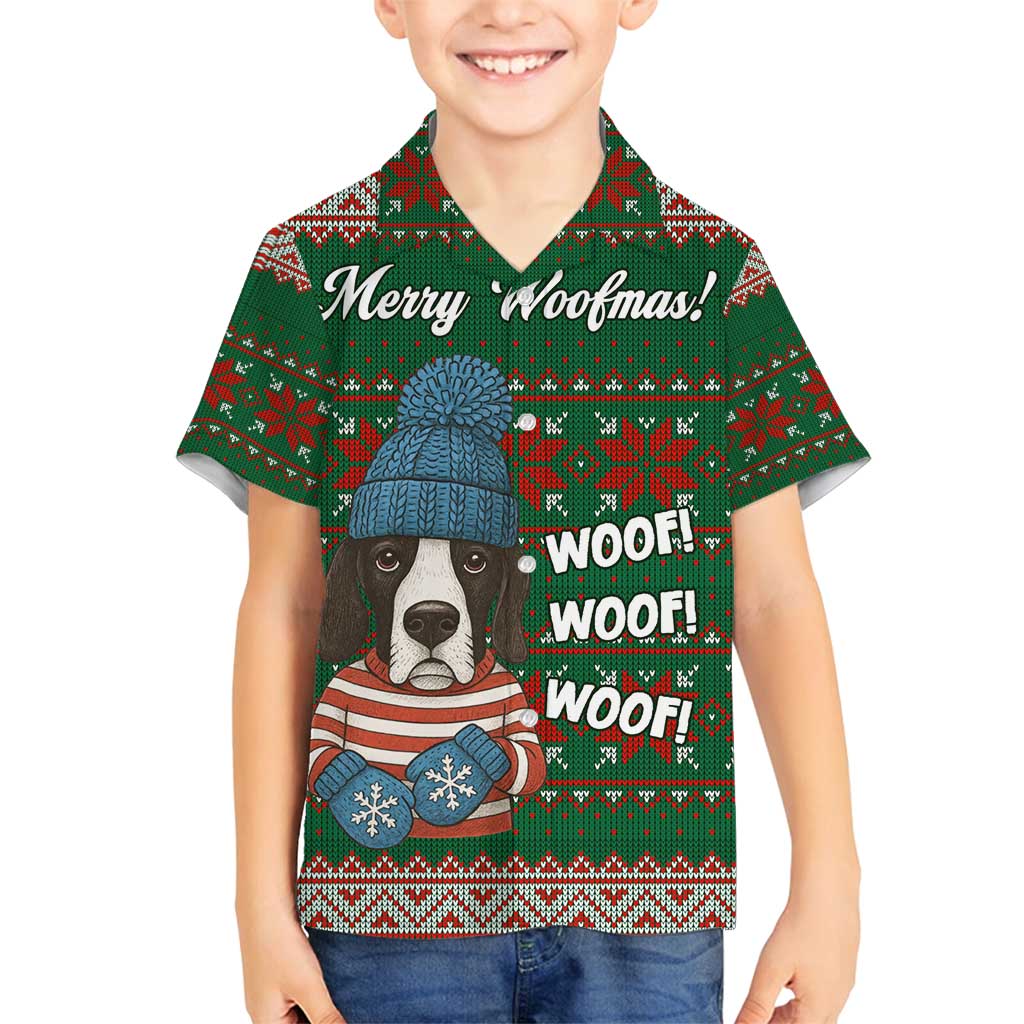 Great Dane Woofmas Christmas Family Matching Tank Maxi Dress and Hawaiian Shirt Funny Xmas Holiday Patterns - Wonder Print Shop