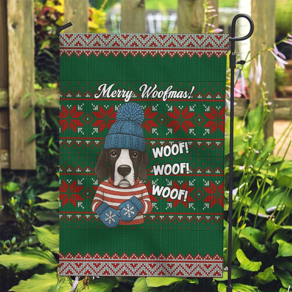 Great Dane Woofmas Christmas Garden Flag Funny Xmas Holiday Patterns - Wonder Print Shop