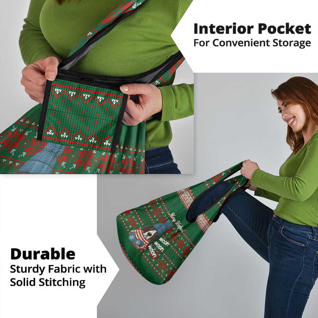 Great Dane Woofmas Christmas Grocery Bag Funny Xmas Holiday Patterns - Wonder Print Shop
