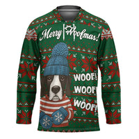 Great Dane Woofmas Christmas Hockey Jersey Funny Xmas Holiday Patterns - Wonder Print Shop
