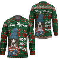 Great Dane Woofmas Christmas Hockey Jersey Funny Xmas Holiday Patterns - Wonder Print Shop