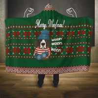 Great Dane Woofmas Christmas Hooded Blanket Funny Xmas Holiday Patterns - Wonder Print Shop