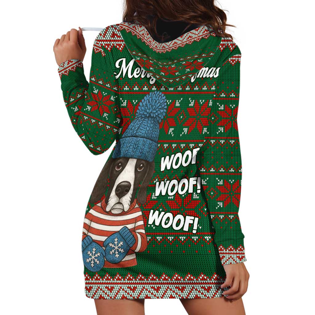 Great Dane Woofmas Christmas Hoodie Dress Funny Xmas Holiday Patterns - Wonder Print Shop