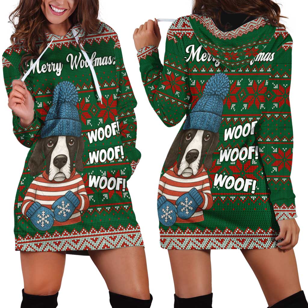 Great Dane Woofmas Christmas Hoodie Dress Funny Xmas Holiday Patterns - Wonder Print Shop