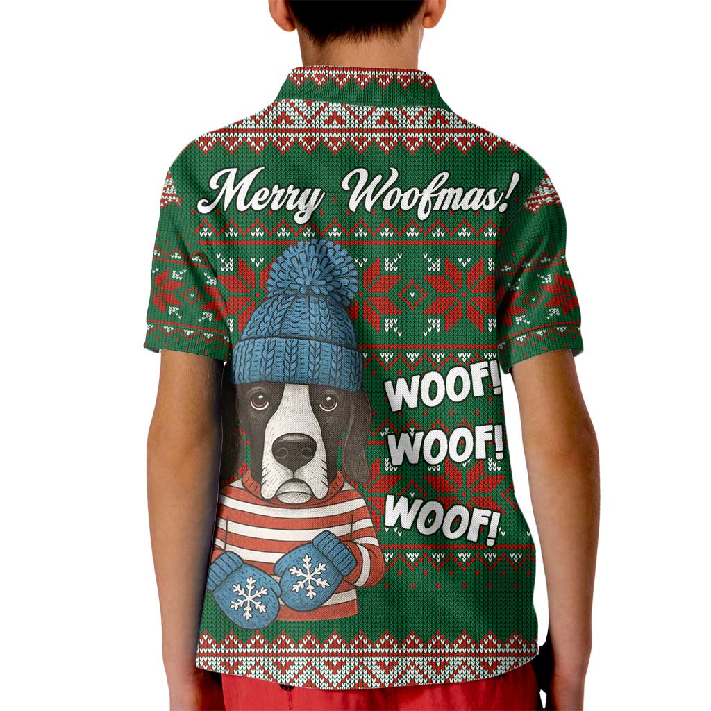 Great Dane Woofmas Christmas Kid Polo Shirt Funny Xmas Holiday Patterns - Wonder Print Shop