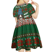 Great Dane Woofmas Christmas Kid Short Sleeve Dress Funny Xmas Holiday Patterns - Wonder Print Shop