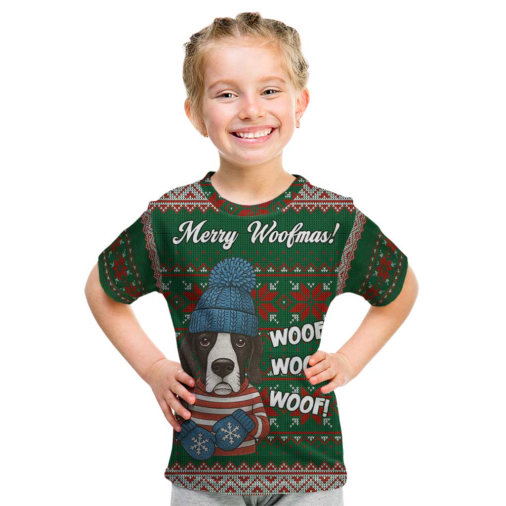 Great Dane Woofmas Christmas Kid T Shirt Funny Xmas Holiday Patterns - Wonder Print Shop