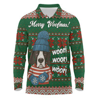 Great Dane Woofmas Christmas Long Sleeve Polo Shirt Funny Xmas Holiday Patterns - Wonder Print Shop
