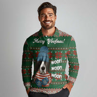 Great Dane Woofmas Christmas Long Sleeve Polo Shirt Funny Xmas Holiday Patterns - Wonder Print Shop