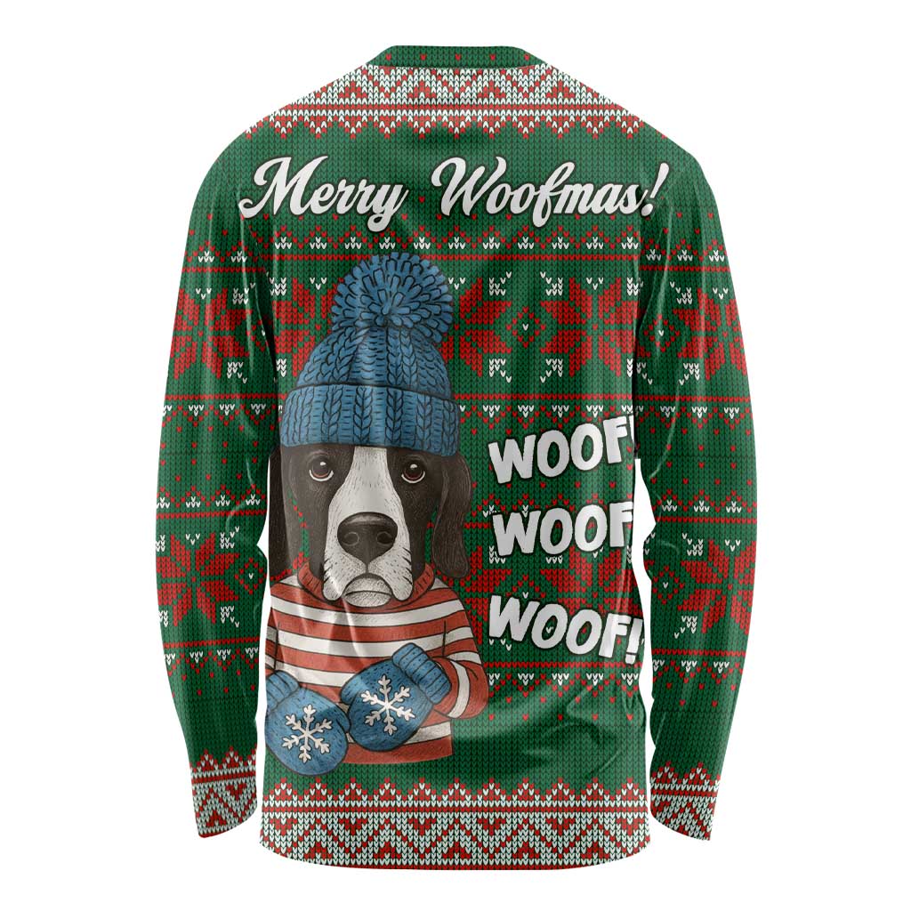Great Dane Woofmas Christmas Long Sleeve Shirt Funny Xmas Holiday Patterns - Wonder Print Shop